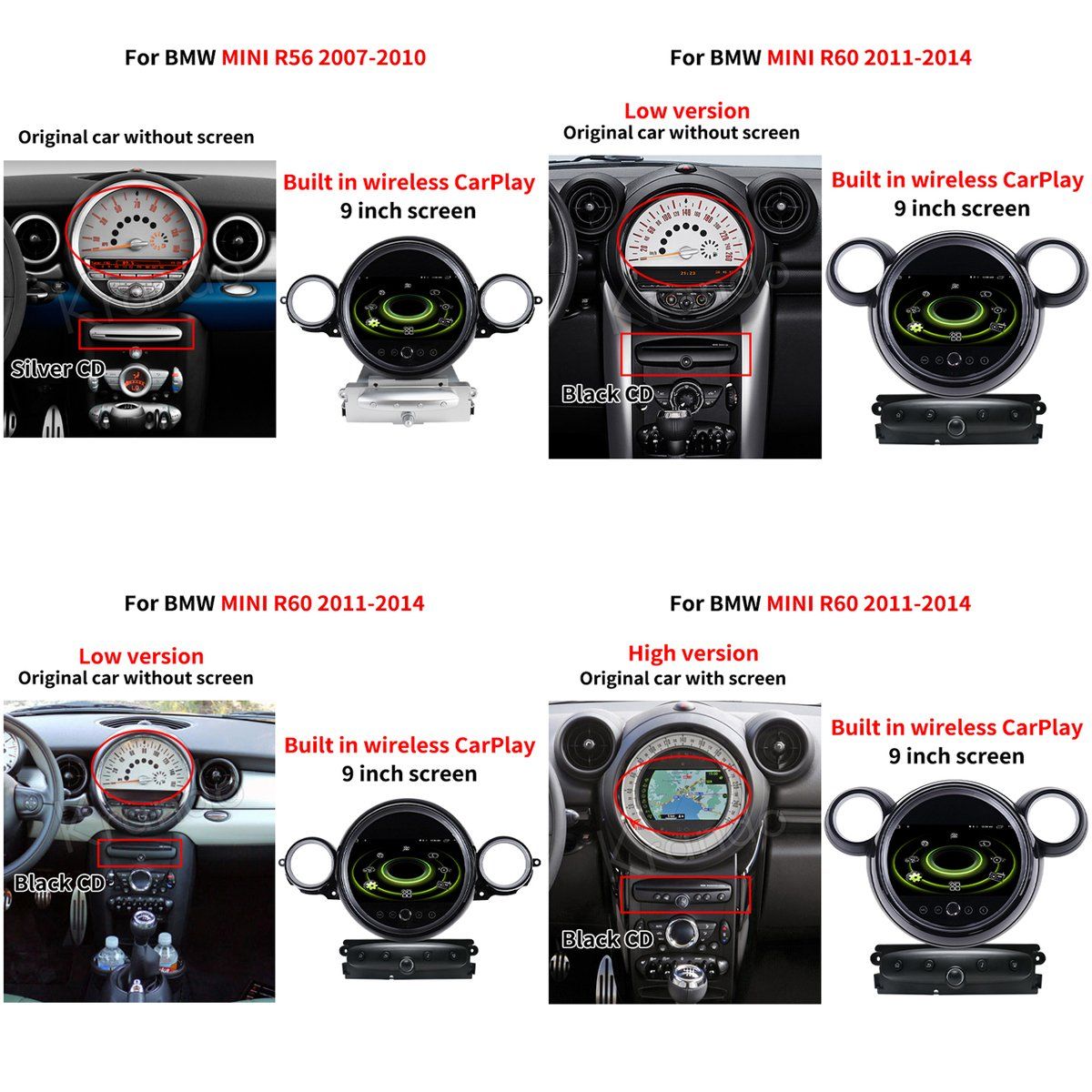 BMW Radio: BMW Mini Cooper 2007-Android 13.0 Autoradio – Nuovo e nell'imballaggio originale da Malans GR venduto da BUYBEST-Schweiz 2
