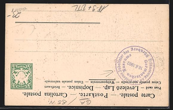 Cancelleria postale: Nürnberg, Goldene Jubelfeier des German – Usato da Berlin venduto da bartko-reher 1
