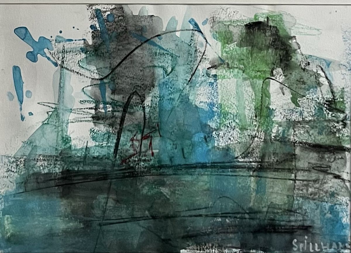 Dipinti: Abstrakte Kunst Aquarell/Pastell, signiert Spilmann – Usato da Riehen venduto da mcmal 4