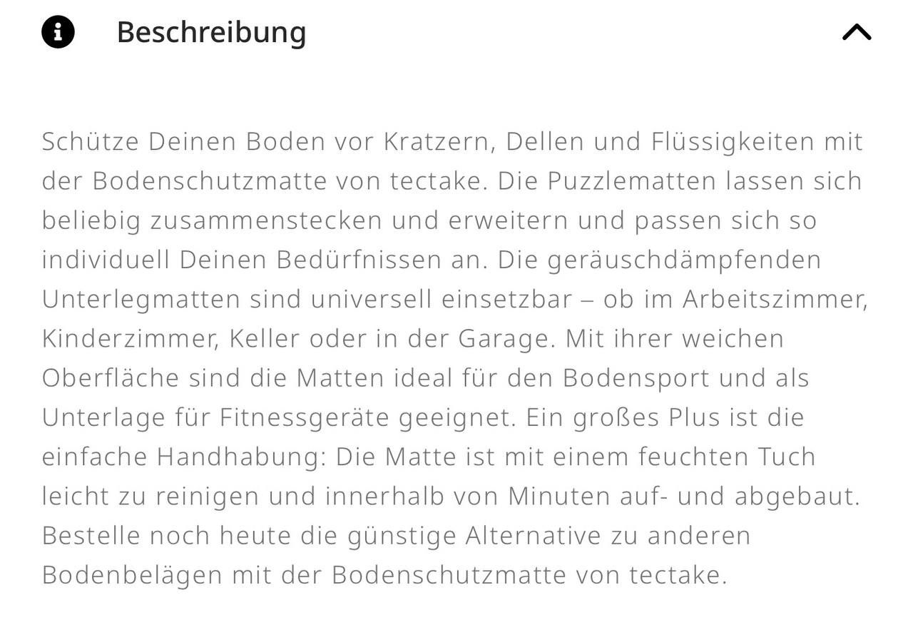 Tappetini fitness: Bodenschutzmatte 146 Teile – Usato da Bertschikon venduto da iri_2dxx 6