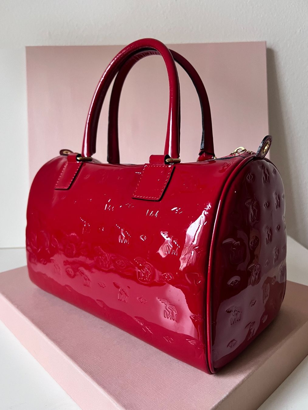 Maison Mollerus Borse da donna: Wunderschöne rote Maison Mollerus Tasche – Usato da Fischbach LU venduto da Dear.Luki 2