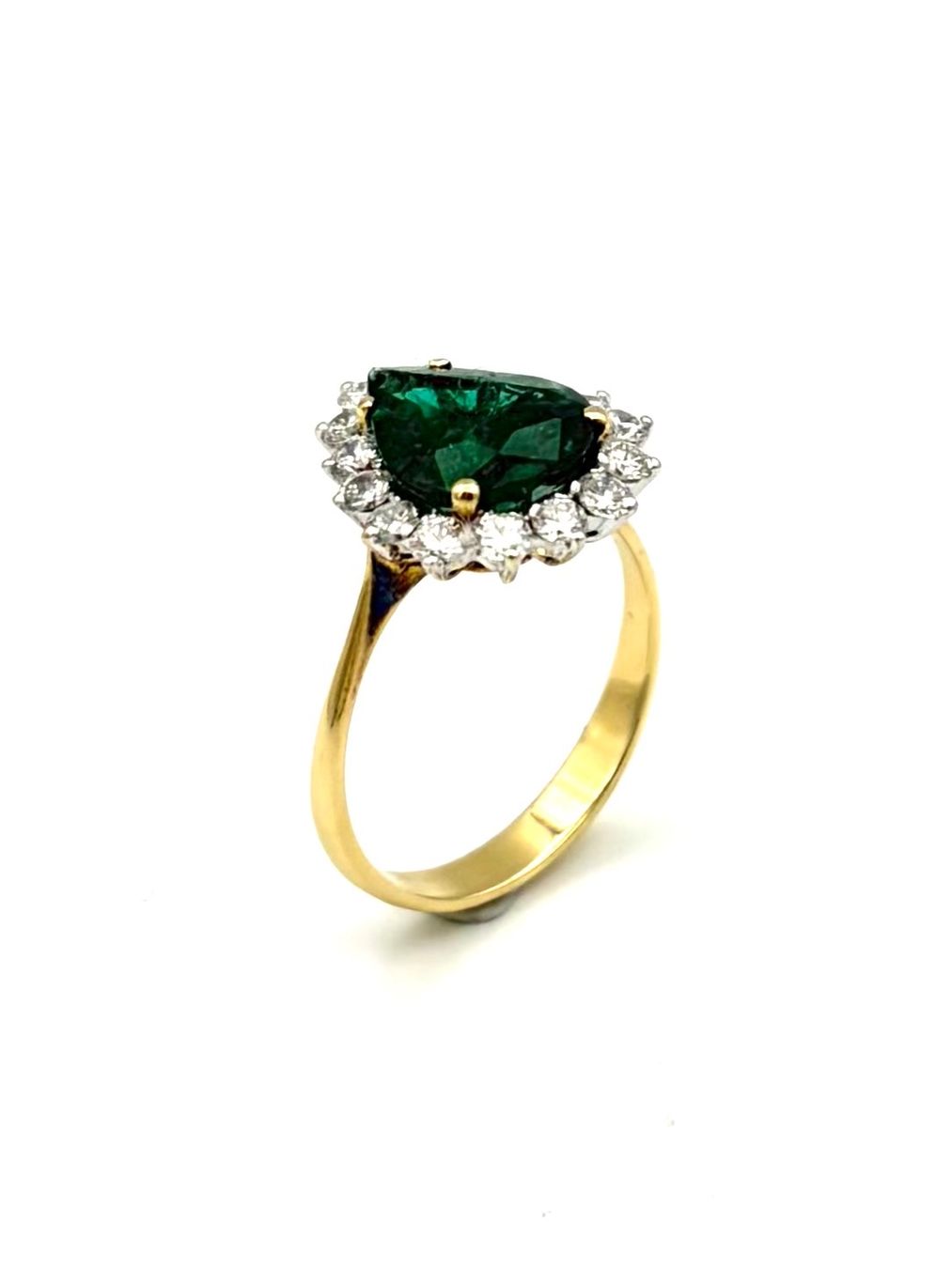 Anelli: Bague or 14K émeraude et diamants – Usato da Renens VD venduto da Diademe.sarl 2