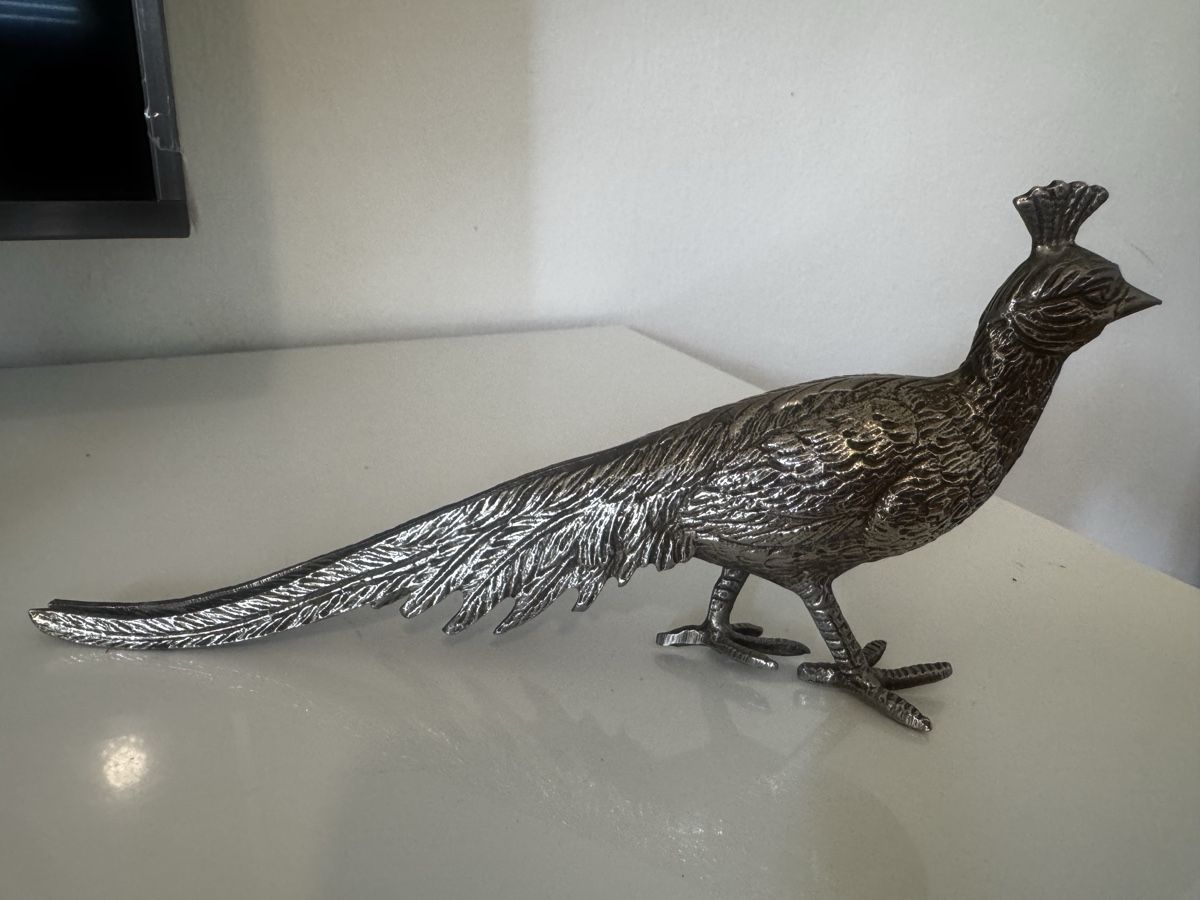 Sculture & Statue: Elegante Pfauenfigur in Silberoptik – Usato da Gerlafingen venduto da naj_vj8s