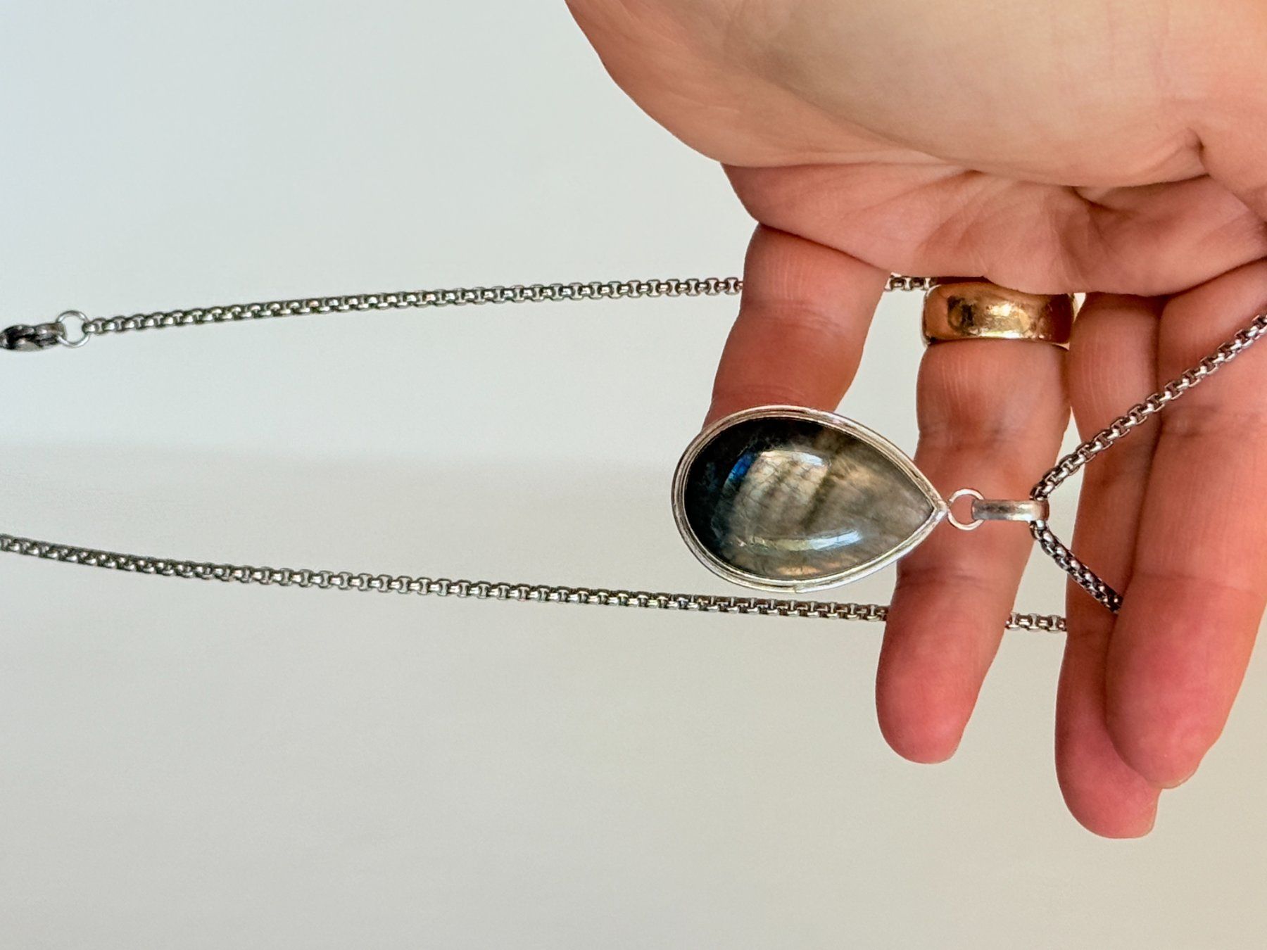 Catenine: Collier labradorite, élégant et tendance ✨ – Nuovo e nell'imballaggio originale da Genève venduto da AWWA 8
