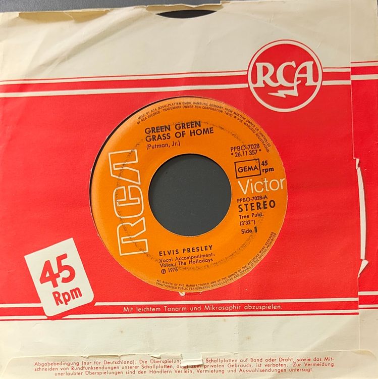 Vinyl-Single Elvis Presley - Green Green Grass Of Home (Gebraucht) in ...