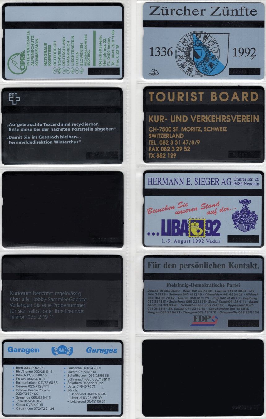 Schede telefoniche: 10 ungebrauchte Schweizer Werbe-Taxcards – Nuovo (secondo la descrizione) da Eglisau venduto da Chperfins 1