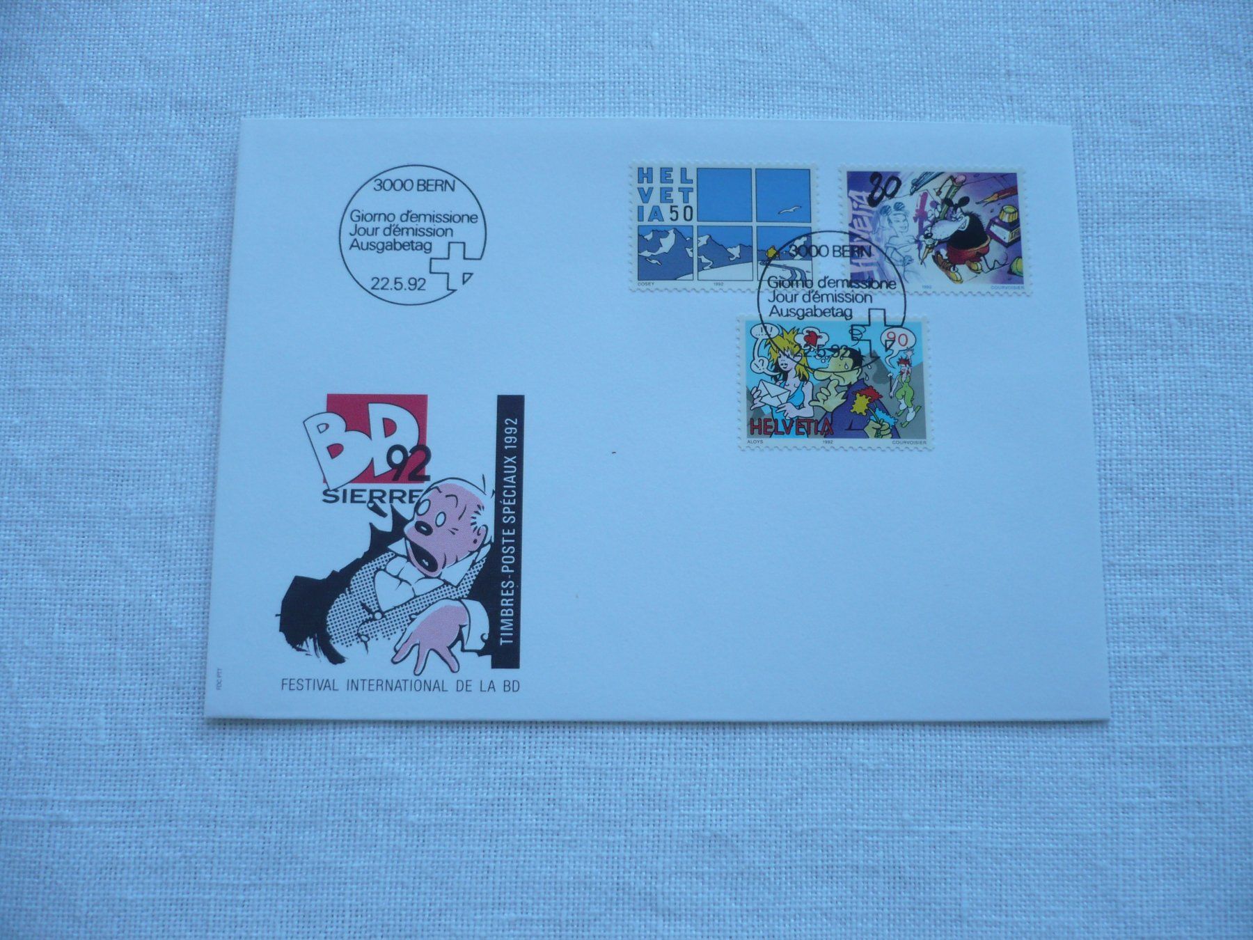 Tutti i francobolli: 1992 FDC Sondermarken II SBK 828 - 830 – Usato da Zürich venduto da saltandpepper008