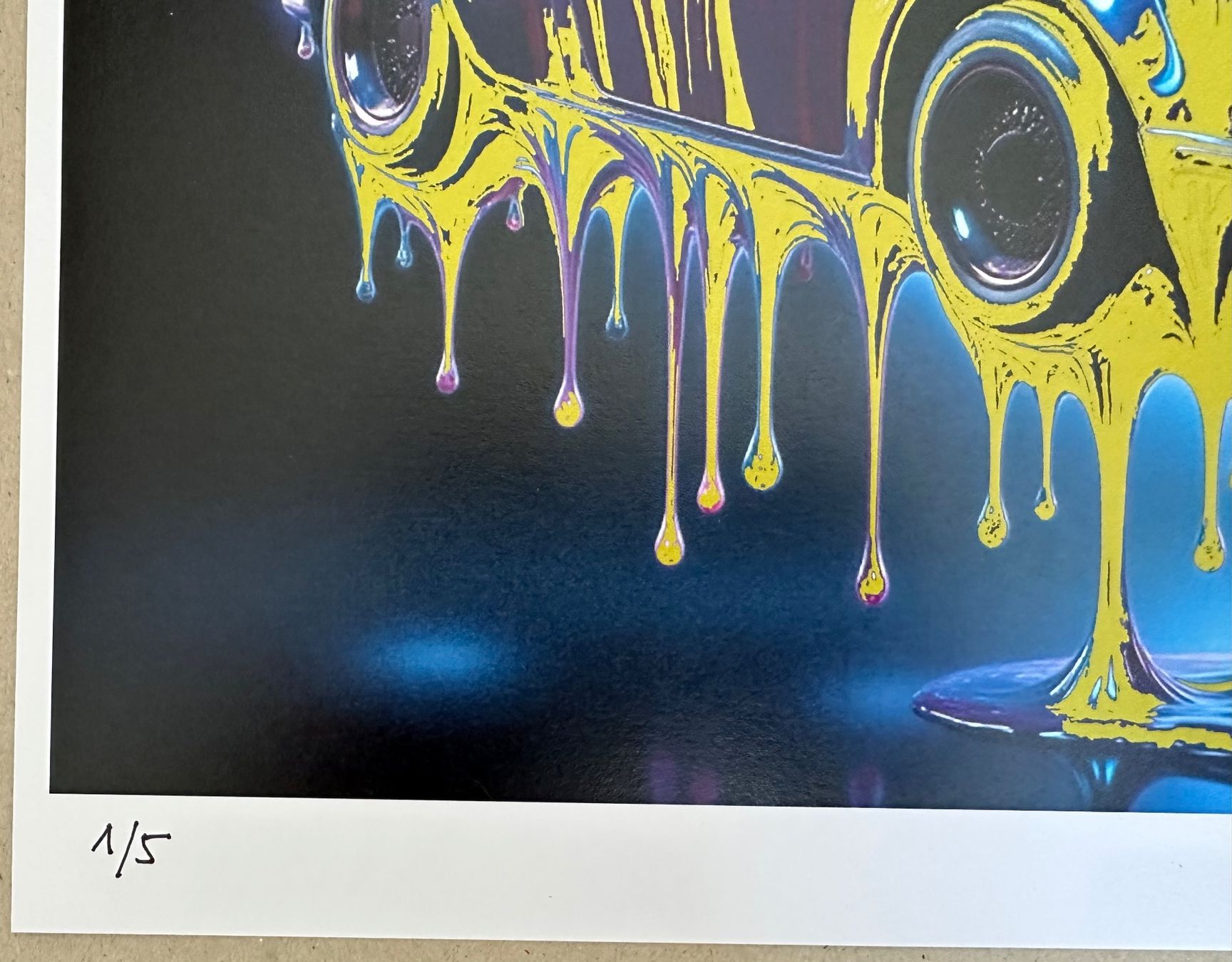 Gemälde: Bit Dancer: Melting Porsche Carrera, signiert 1/5 – Neu (gemäss Beschreibung) aus Meilen von Smgdesign 1