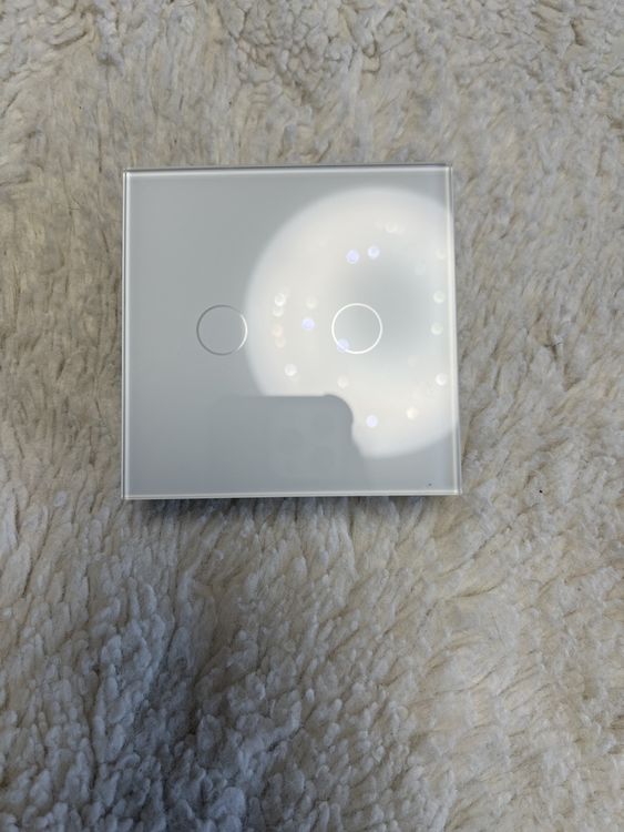 Interrupteur tactile mural LED, verre 1