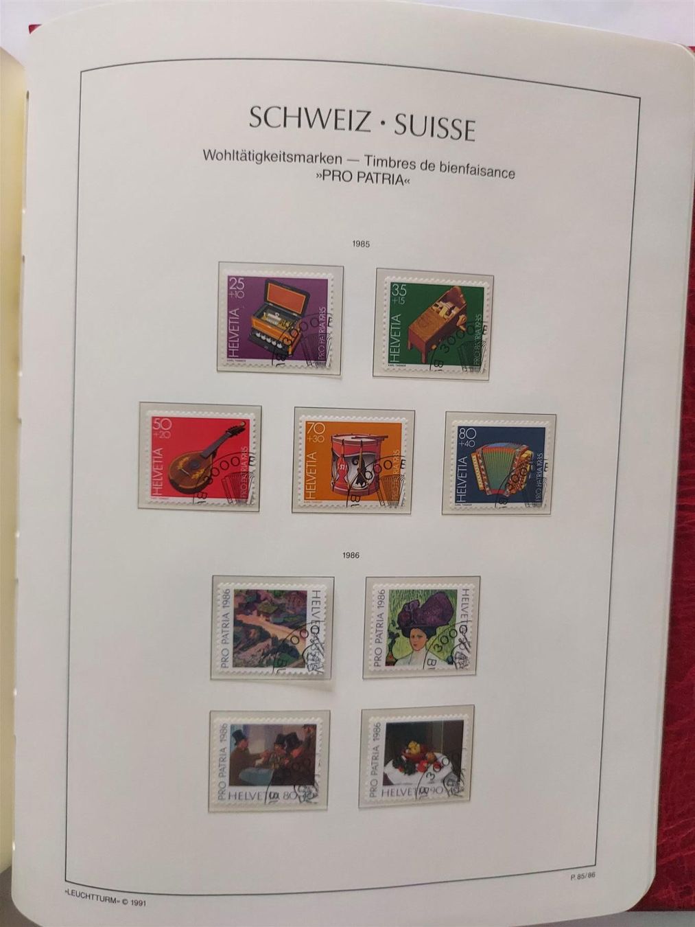 Tutti i francobolli: Schweiz Slg 1980-92 mit ET-Stempel – Usato da Winterthur venduto da Kyoung 5