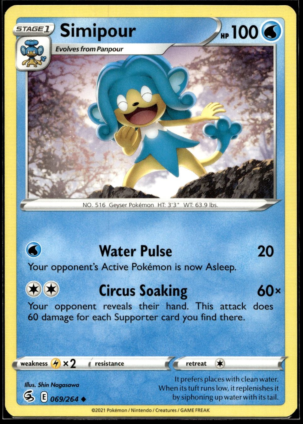 Pokémon Carte collezionabili: Simipour (FST EN 069/264) – Usato da Affoltern am Albis venduto da Chiesa_5