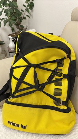 Erima Rucksack, gelb/schwarz, ideal für Sport und Freizeit