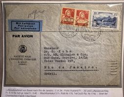 178+ 174z 5.40 Fr. Frankatur nach Rio de Janeiro