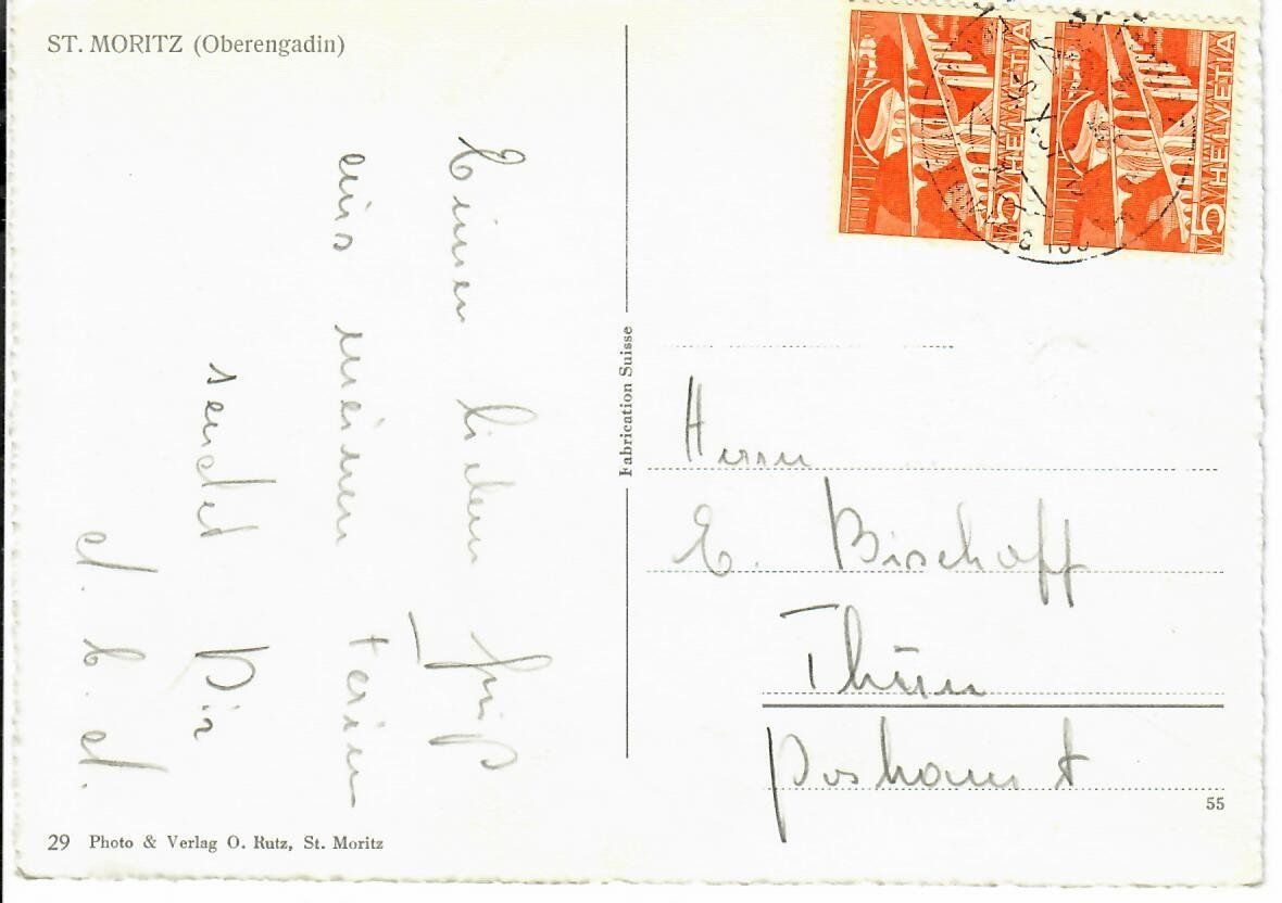 Cartoline postali: St.Moritz – Usato da Hochdorf venduto da Ziegel-16 1