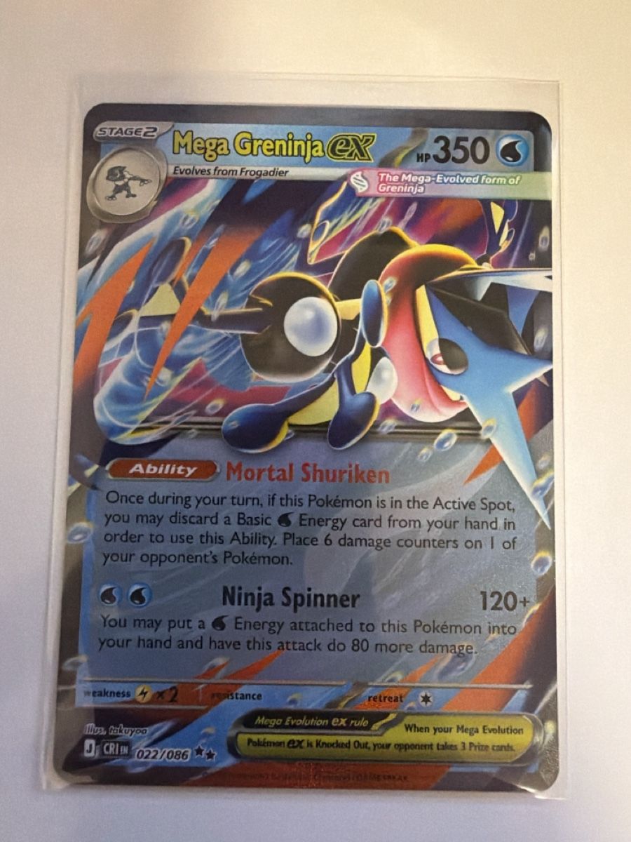 Pokémon Carte collezionabili: Pokemon Mega Greninja ex 1 – Nuovo (secondo la descrizione) da Winterthur venduto da stipooo97
