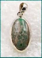 ♛ Variscite 925 Silber Anhänger