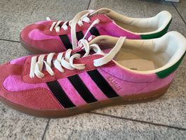 Adidas x Gucci Gazelle Sneakers Pink Green Size 9 Wie Neu