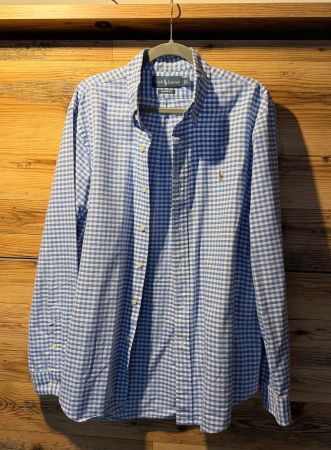Ralph Lauren Hemd Baumwolle, 2x getragen, Weiss/B, Gr. L