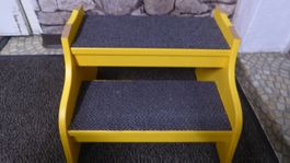 Tierzübehör Treppe zwei Stufen Holz Teppich für kleine Hunde