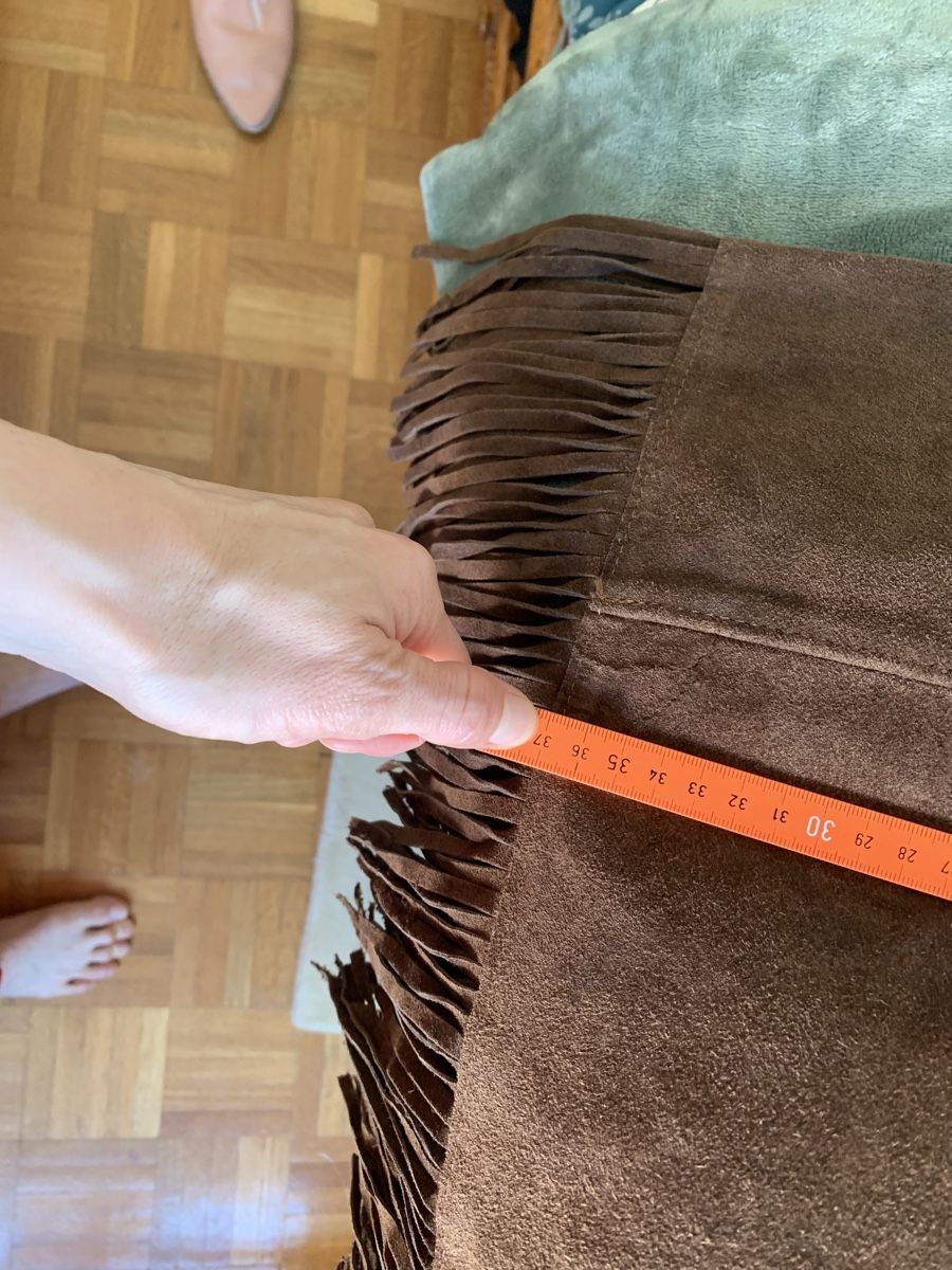 Gonne: Jupe daim marron - western - franges et perles - L – Usato da Lausanne venduto da Xiaoxi 8