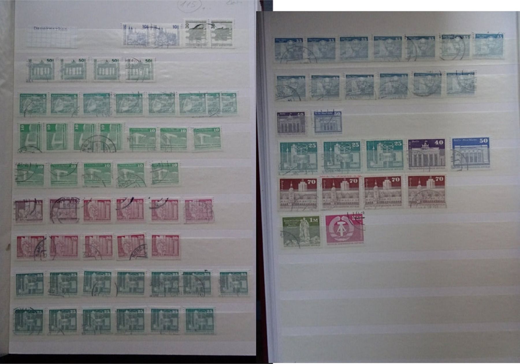 Alle Briefmarken: DDR Dauermarken – Gebraucht aus Aadorf von Chnorli-Furz