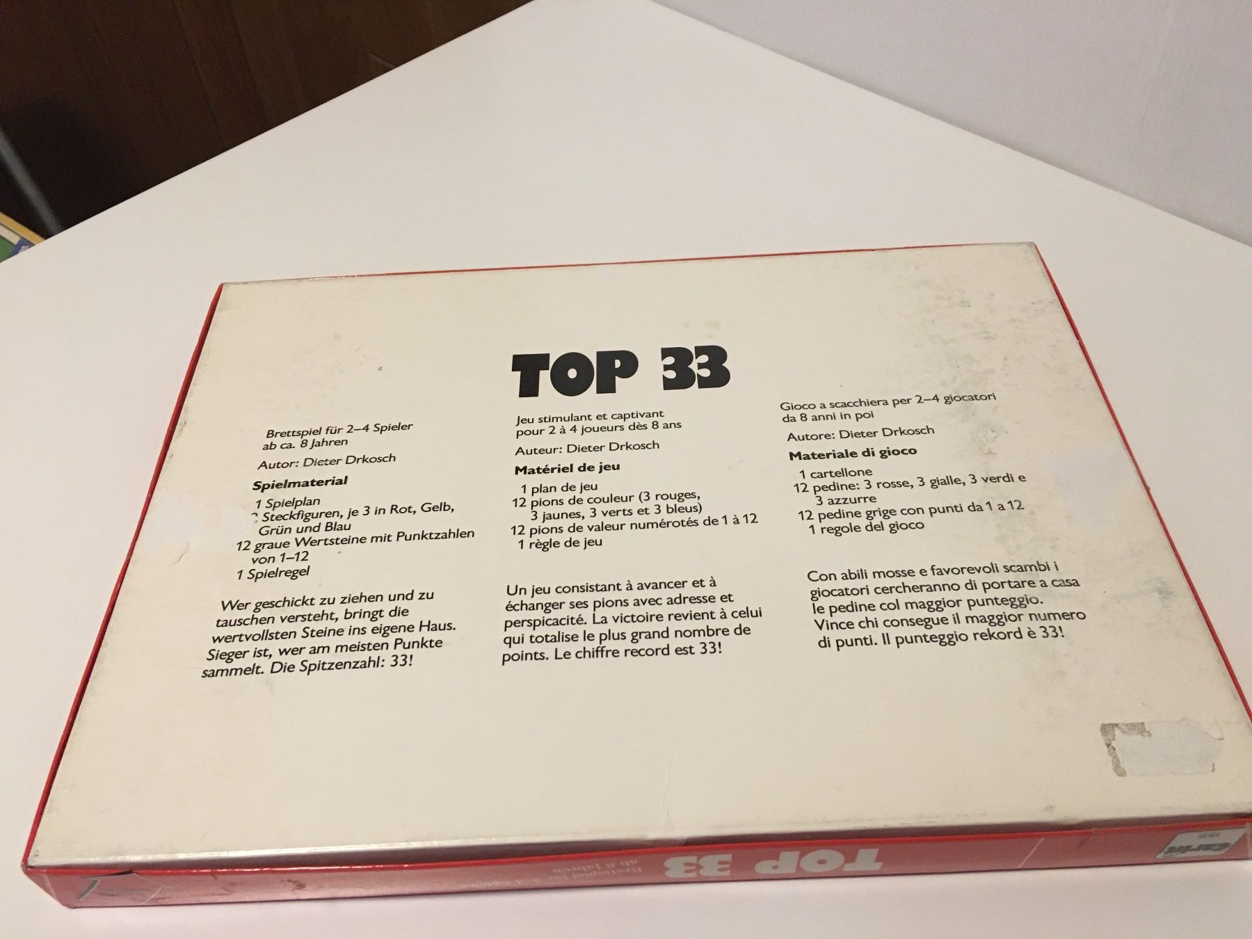 Giochi: TOP 33 - Spiel von Carlit - 1988 – Usato da Andwil SG venduto da Rainboli 4