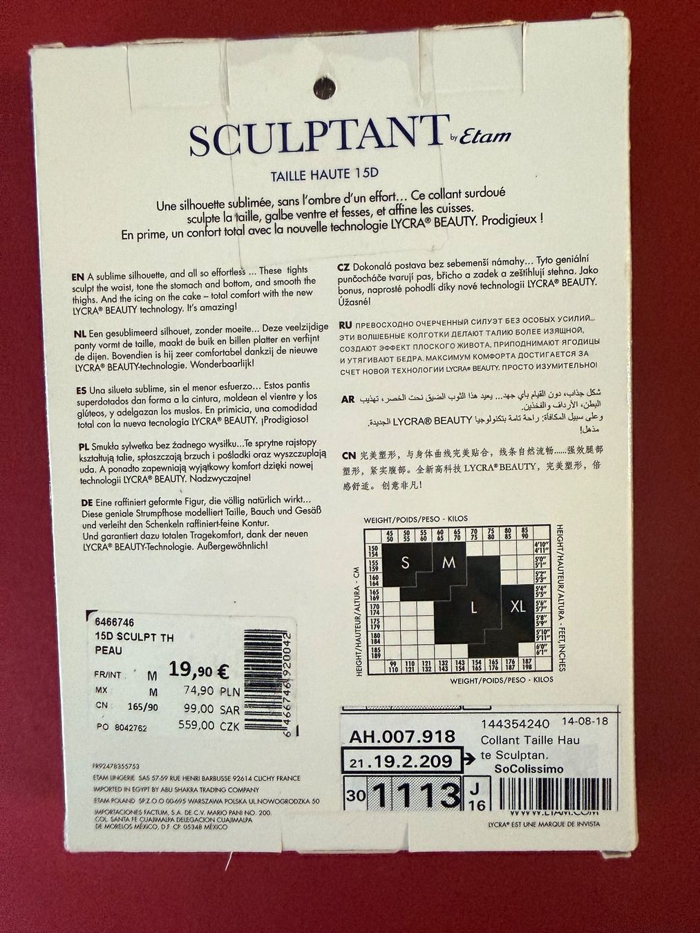 Calze & Collant: ETAM, Strumpfhose SCULPTANT, Grösse M, Hartfarbe – Nuovo e nell'imballaggio originale da Rudolfstetten venduto da gst_g7xl 1