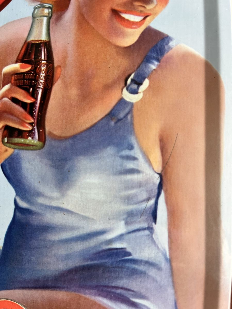 Coca-Cola Insegne: Blechschild Coca Cola Kalender – Usato da Allschwil venduto da sar_9sy9 2