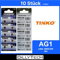 TINKO AG1/LR60/SR621SW/364 Knopfzellenbatterie - 10 Stk.