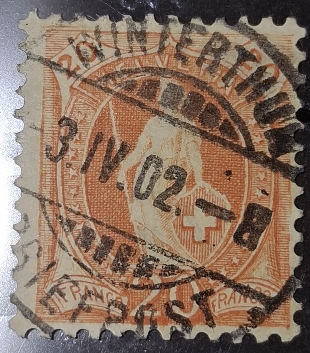 Tutti i francobolli: Stehende Helvetia 66E verschobenes KZ – Usato da Balgach venduto da SIMEON27 1