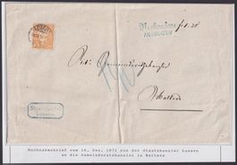 Nachnahme Brief von LUZERN nach MALTERS LU, 1871