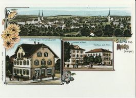 Gruss aus Muri, AG  (Litho  um 1900 im Format A4, keine AK)