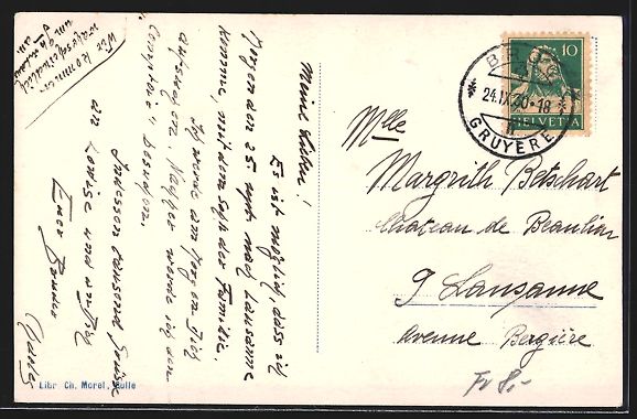 Cartoline postali: Châtel-sur-Montsalvens, Lac de Montsalv – Usato da Berlin venduto da bartko-reher 1