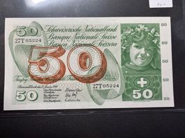 50 Franken Banknote unz. 1969