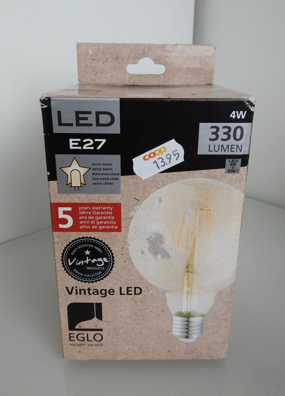 Eglo Lampade: Leuchtmittel: Vintage LED E27, 4W, 330lm - NEU – Nuovo e nell'imballaggio originale da Zürich venduto da Piki7
