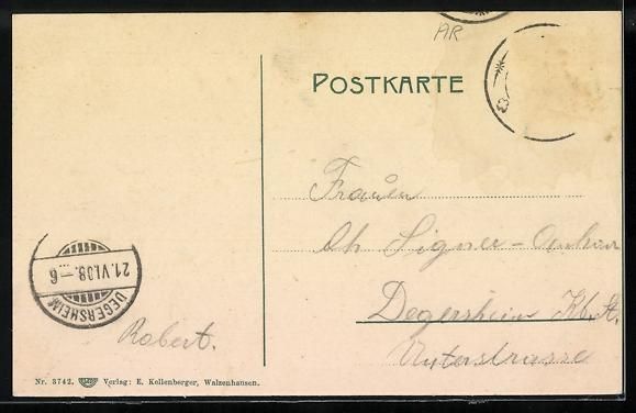 Cartoline postali: Walzenhausen, Wohn- und Geschäftshaus v – Usato da Berlin venduto da bartko-reher 1
