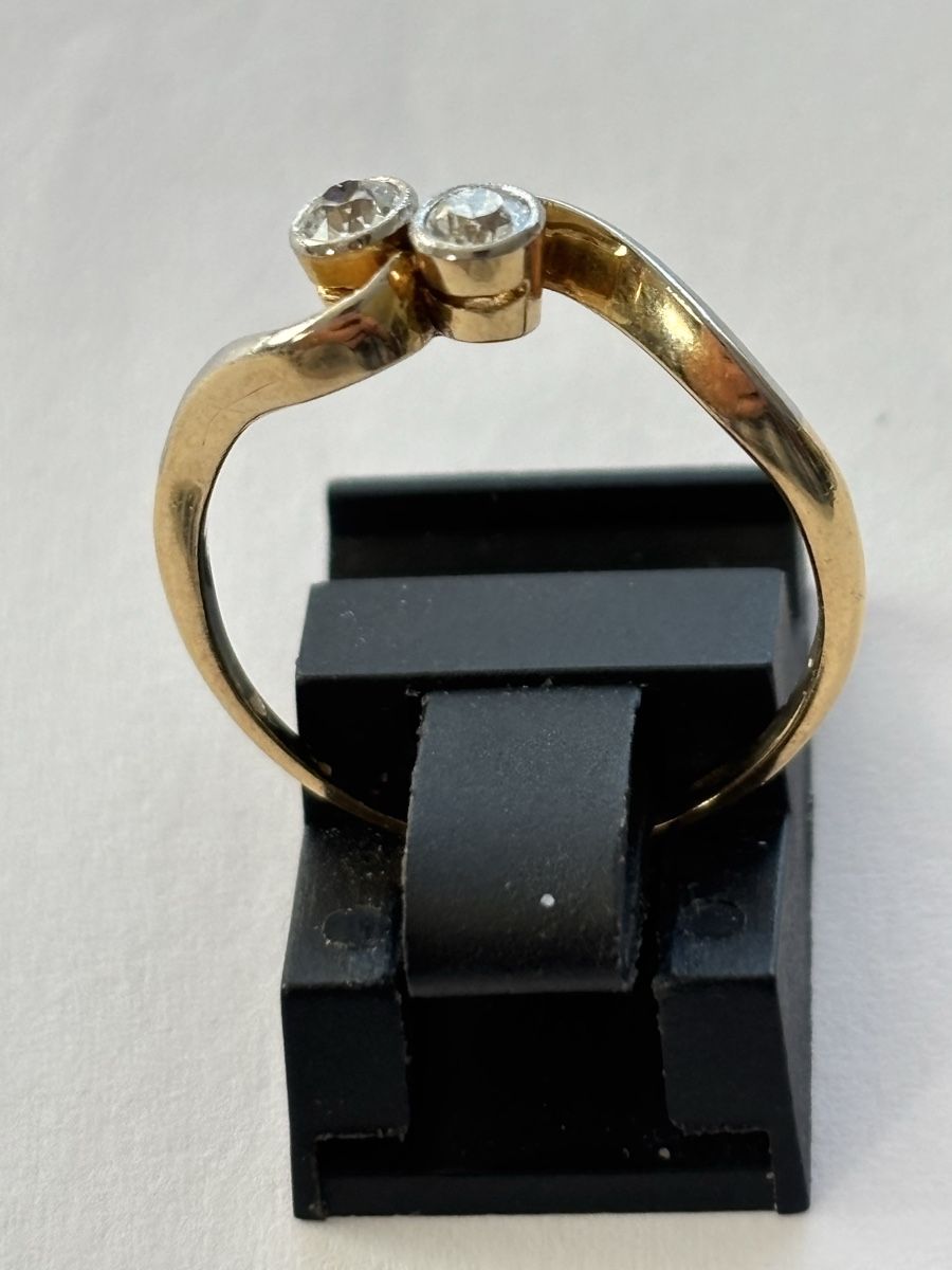 Anelli: Ring Gelbgold / Diamanten 18 Karat – Usato da Langnau am Albis venduto da flusspflege 2