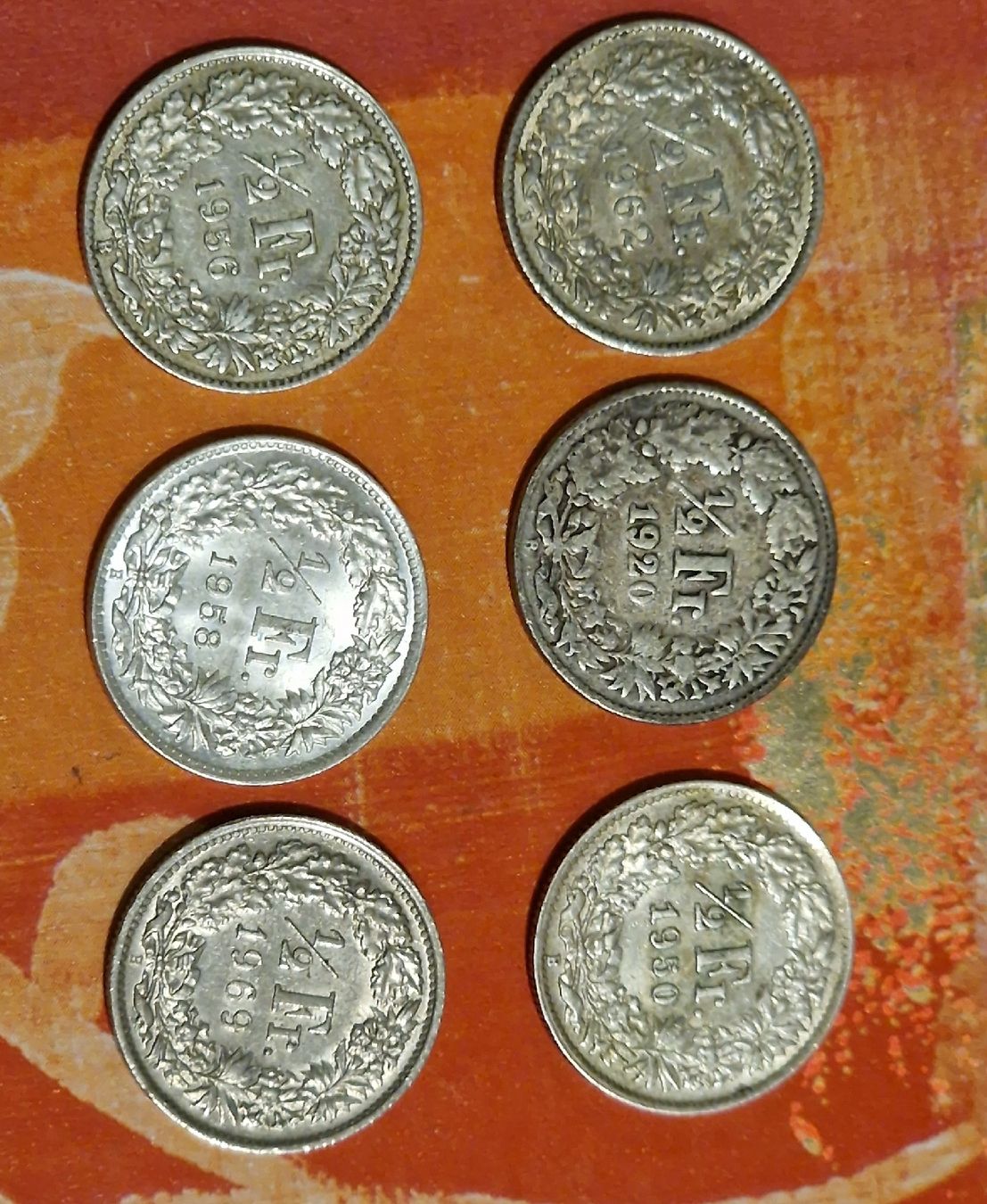 Tutti le monete: 6x 1/2 Franken Schweiz Silber – Usato da Arbon venduto da sar_l7ll 1