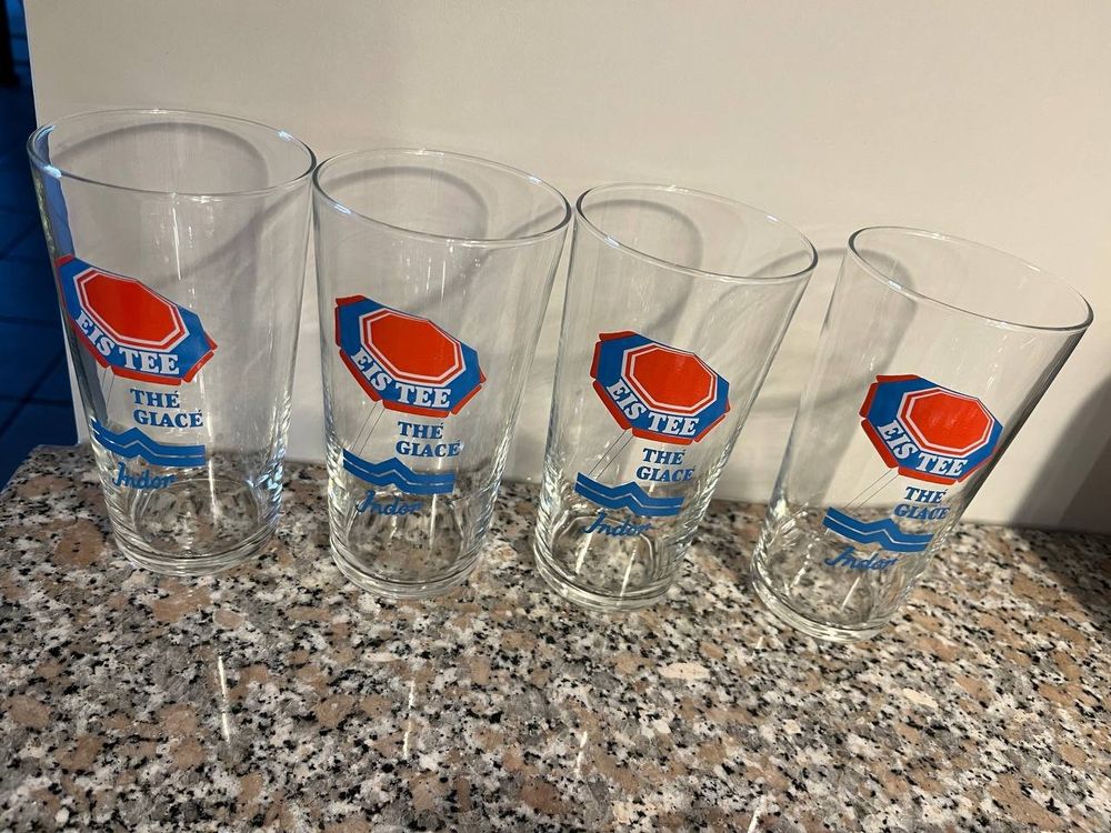 Alte Eis Tee Gläser 4Stk. Vintage | Kaufen auf Ricardo