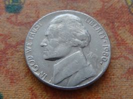 USA 5 Cents 1980