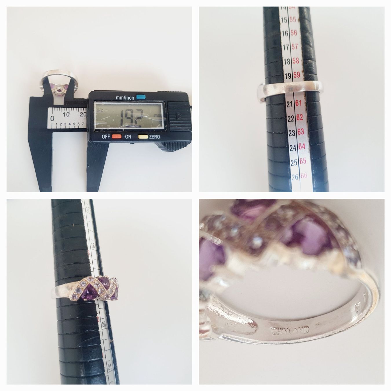 Anelli: Damenring 925 Silber mit Amethyst Gr 19,2mm – Usato da Kreuzlingen venduto da Wunderkiste123 9