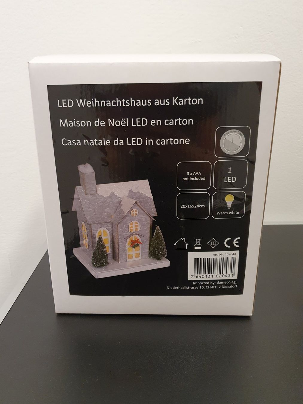 Tutte le decorazioni: LED Weihnachtshaus aus Karton – Nuovo e nell'imballaggio originale da Dagmersellen venduto da Jarsetz_Restposten 1