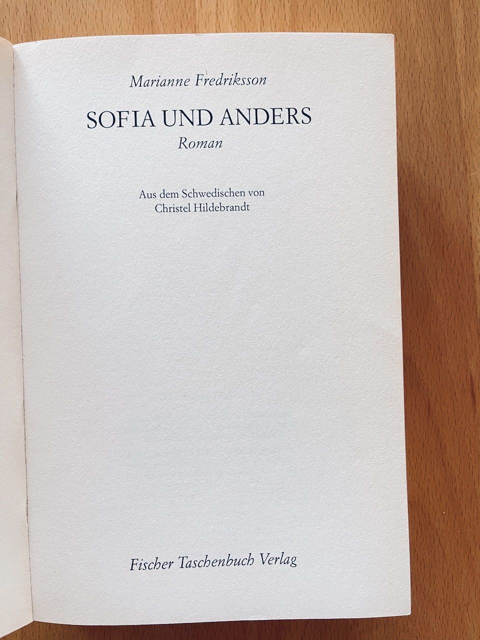 Bücher: M. Frederiksson: Sofia und Anders, Schweden Roman, gut! – Gebraucht aus Winterthur von 1956ingi 2