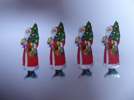 4 Nostalgie Samichlaus Bilder, leichte Prägungen im Bild