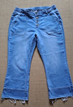 70er Style cropped Flare Stretch Jeans Gr. 42-44