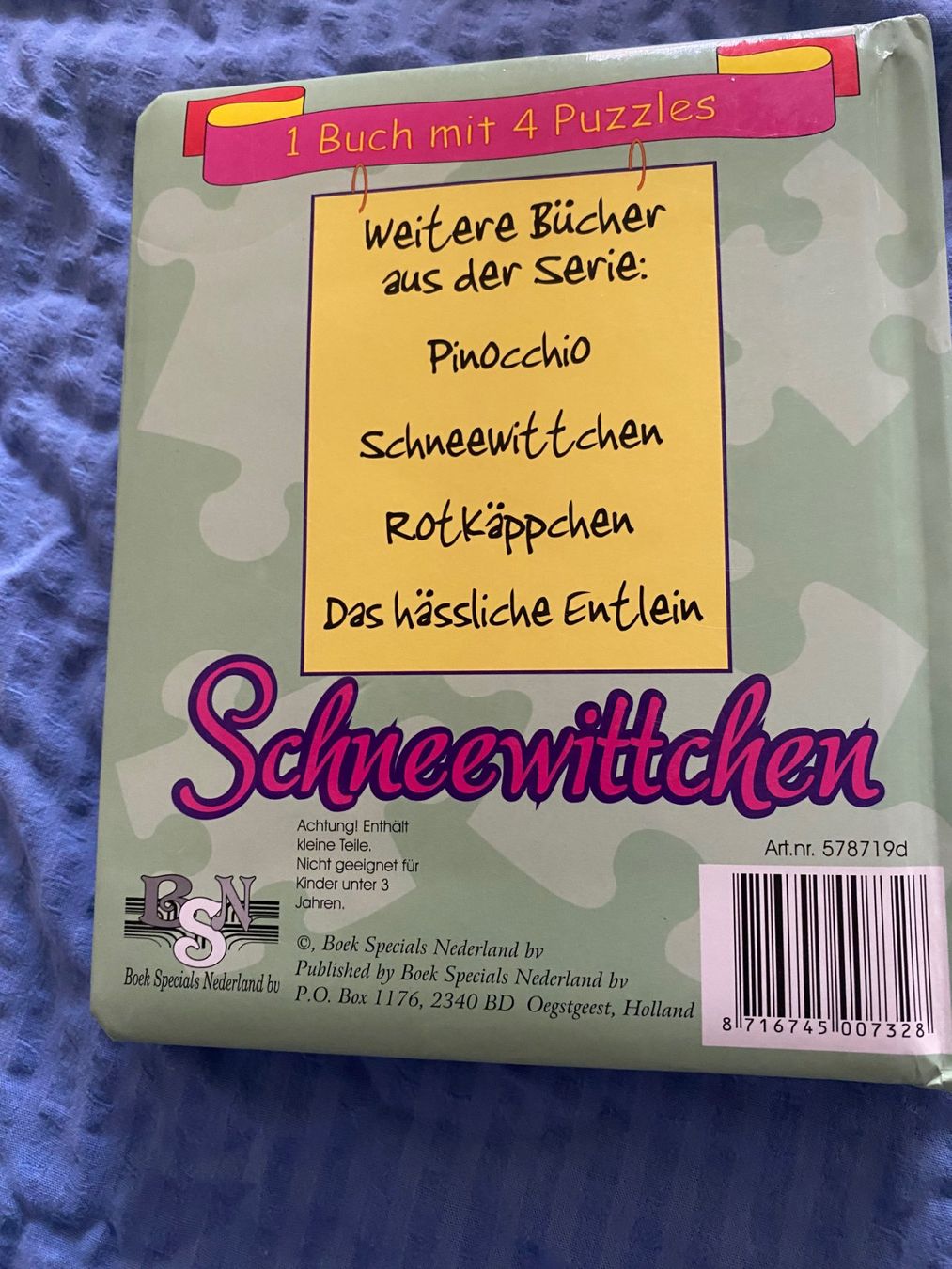 Libri: Schneewittchen 1 Buch mit 4 Puzzles – Usato da Allenwinden venduto da Obalu 3