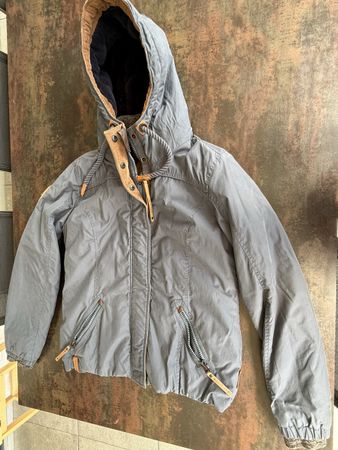 Naketano Winterjacke Gr L Damen Blau Warm Gefüttert Top Zust