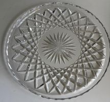 Runde Kristallglas Kuchenplatte Cakeplatte Servierplatte