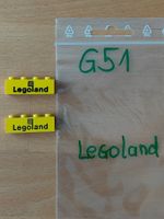 Legoteile:- gelbe 1x4 Bricks  mit  LEGOLAND   /G71
