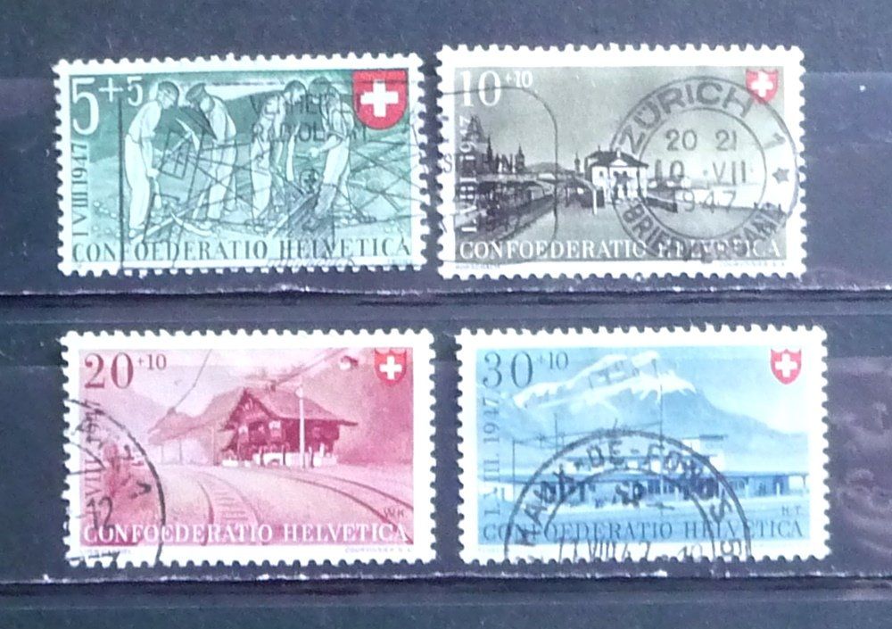 Tutti i francobolli: 1947 Schweiz 5 - 30 gestempelt – Usato da Horgen venduto da FIR-2008